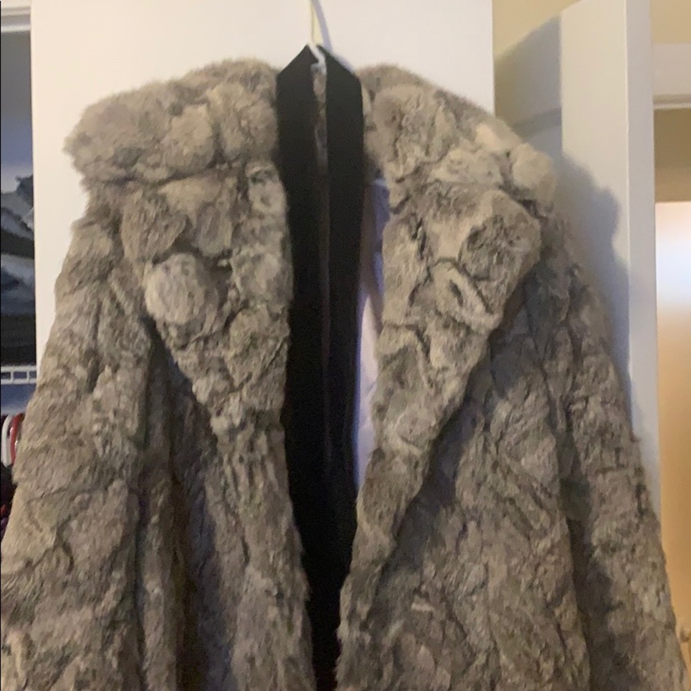 Rabbit fur coat